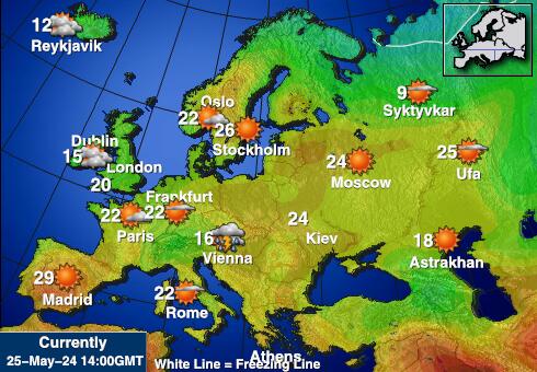 Litouwen Weer temperatuur kaart 