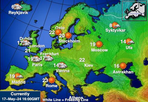 Liettua Sää lämpötila kartta 