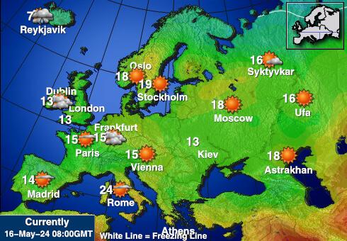 リトアニア 天気温度マップ 