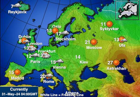 Litauen Vejret temperatur kort 