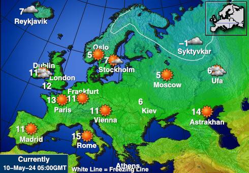 Leedu Ilm temperatuur kaart 