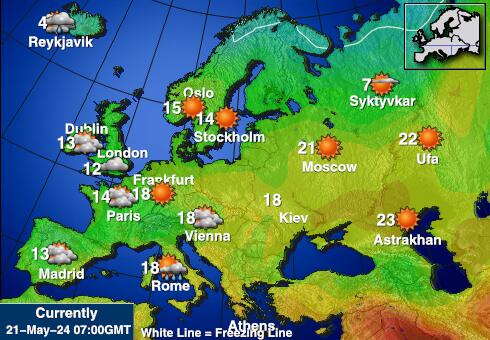 Lüksemburg Hava sıcaklığı haritası 