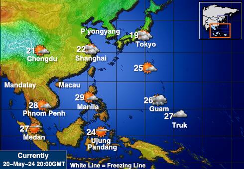 Macao Vreme Temperatura Zemljevid 