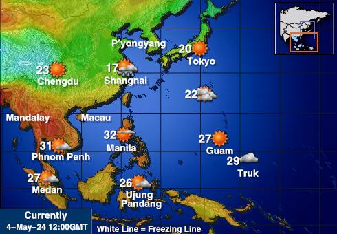 Макао Карта погоды Температура 