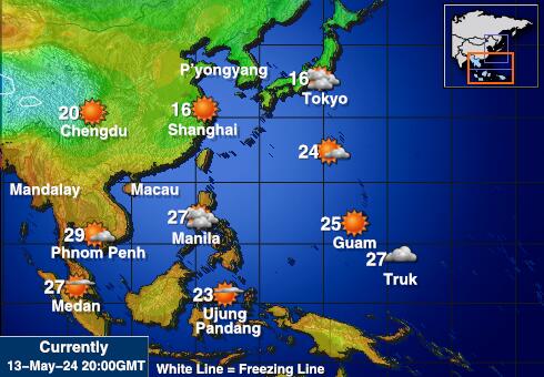 Macao Harta temperaturii vremii 