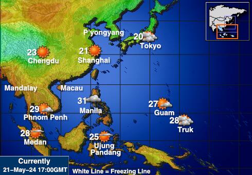 Makao Temperatura Mapa pogody 