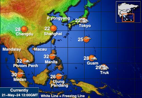 Macao Carte des températures de Météo 