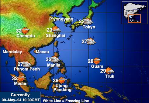 Macao Ilm temperatuur kaart 