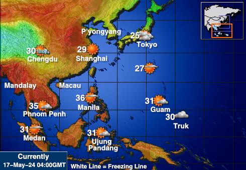 Macao Peta suhu cuaca 
