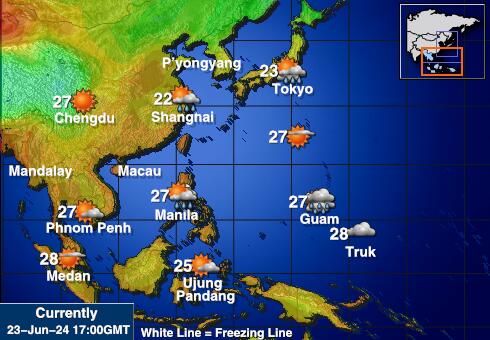 Макао Температурна карта за времето 