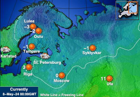 مقدونيا خريطة درجة حرارة الطقس 