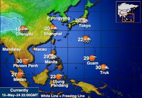 Maleisië Weer temperatuur kaart 