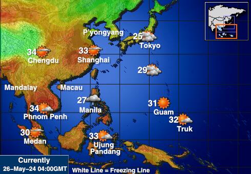 Malaysia Vädertemperaturkarta 
