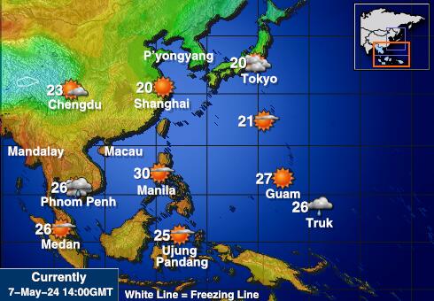 Malaysia Weather Temperature Map 