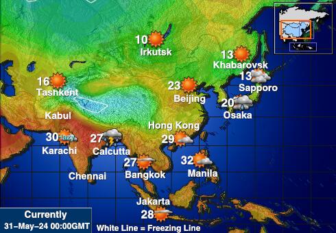 Мальдивы Карта погоды Температура 