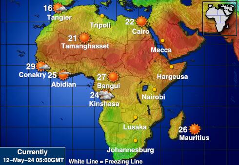 مالی موسم درجہ حرارت کا نقشہ 