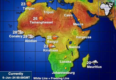 Малі Карта температури погоди 