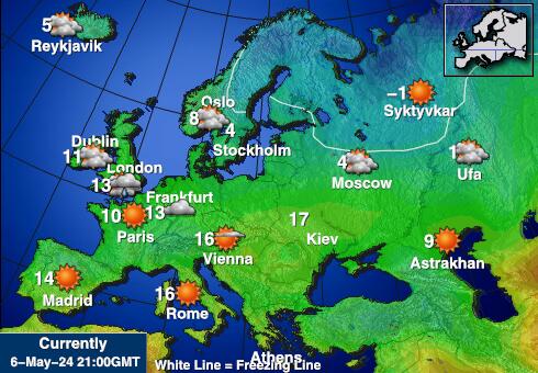 Мальта Карта погоды Температура 