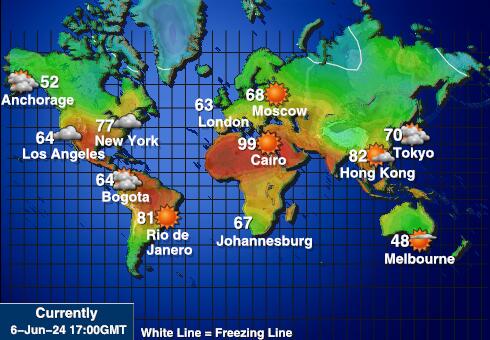 Kepulauan Marshall Peta suhu cuaca 