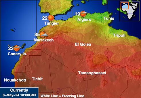 Мавритания Температурна карта за времето 