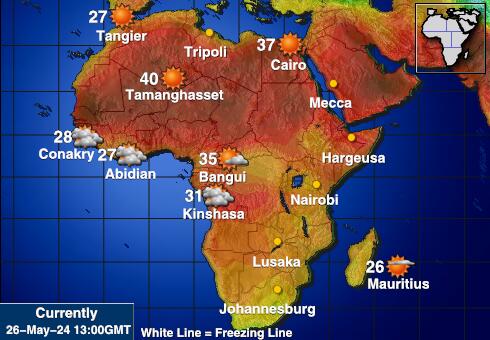 Mauritius Hava sıcaklığı haritası 