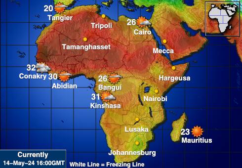 Mauritius Hava sıcaklığı haritası 