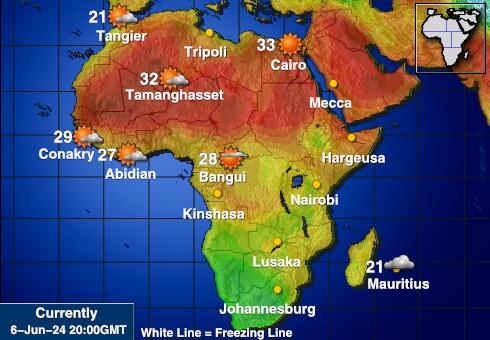 Mauritius Vreme Temperatura Zemljevid 