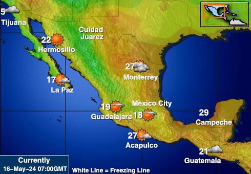 墨西哥 天氣溫度圖 