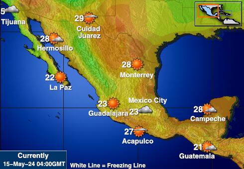 Meksiko Peta Suhu Cuaca 