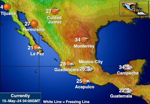 Mexico Været temperatur kart 