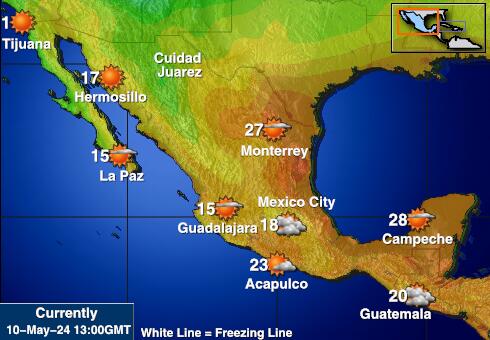 墨西哥 天氣溫度圖 