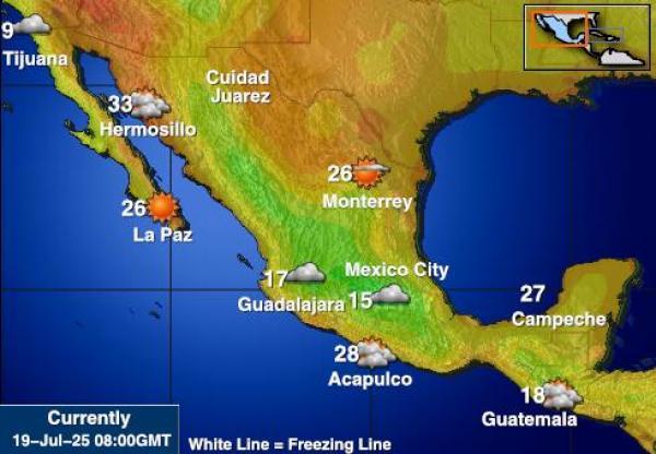 Mexico Weather Temperature Map