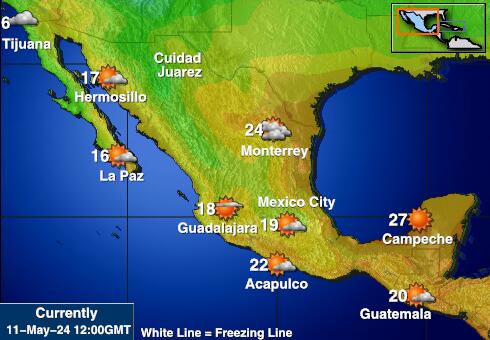 Meksiko Peta Suhu Cuaca 