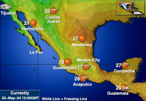 Mexico Vädertemperaturkarta 