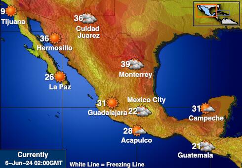 Mexico Vädertemperaturkarta 