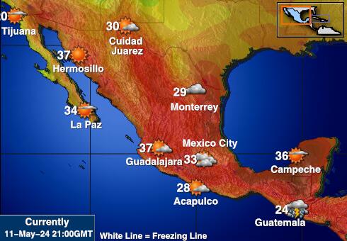 Mexico Været temperatur kart 