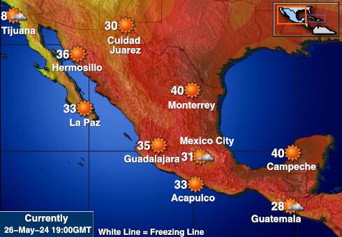 墨西哥 天气温度图 