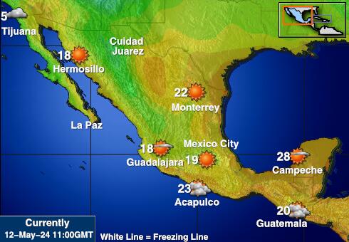墨西哥 天气温度图 