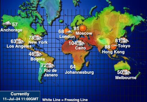 Micronezia Harta temperaturii vremii 