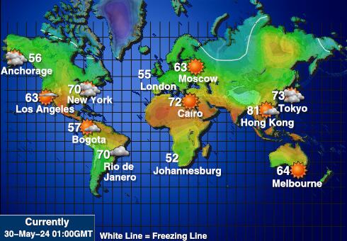 Микронезия Карта погоды Температура 