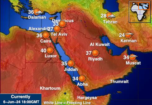 Lähis-Ida Ilm temperatuur kaart 