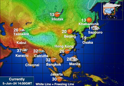 Midway Adaları Hava sıcaklığı haritası 