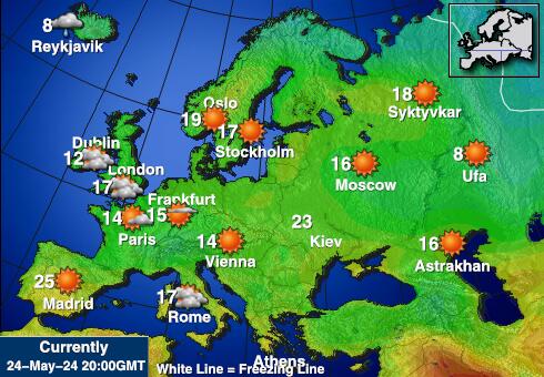 Moldavien Vädertemperaturkarta 