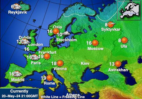 Moldova Harta temperaturii vremii 