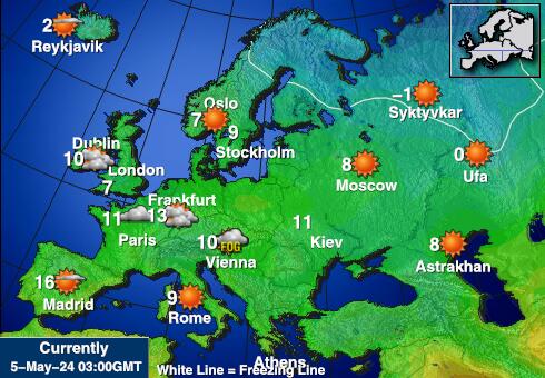 Moldova Ilm temperatuur kaart 