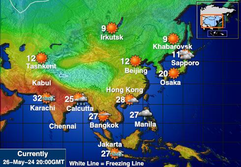 蒙古 天气温度图 
