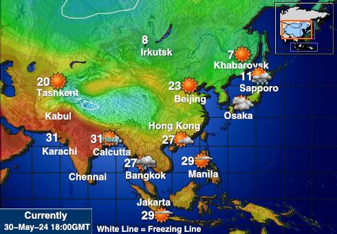 Moğolistan Hava sıcaklığı haritası 