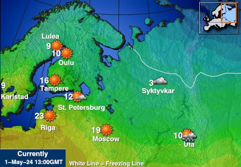 Черногория Карта погоды Температура 
