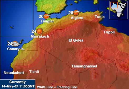 Marokko Sää lämpötila kartta 