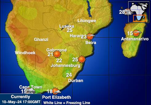 Mozambique Weather Temperature Map 